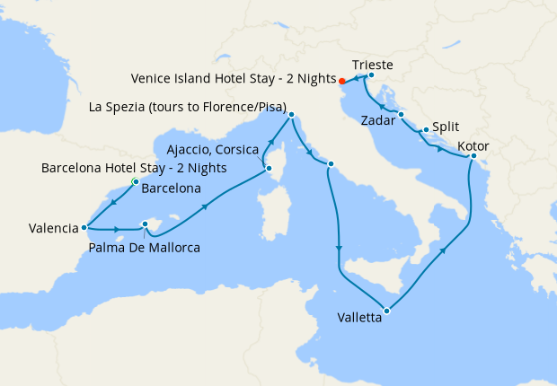 Cruise Itinerary Map