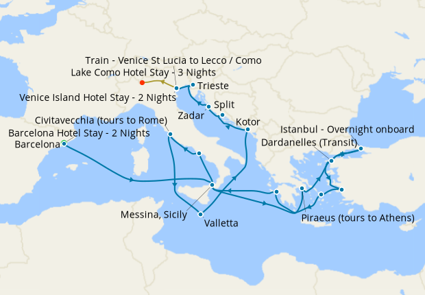 Cruise Itinerary Map