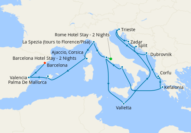 Cruise Itinerary Map
