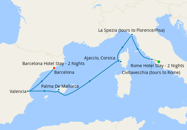 Cruise Itinerary Map