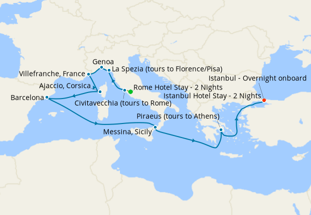 Cruise Itinerary Map