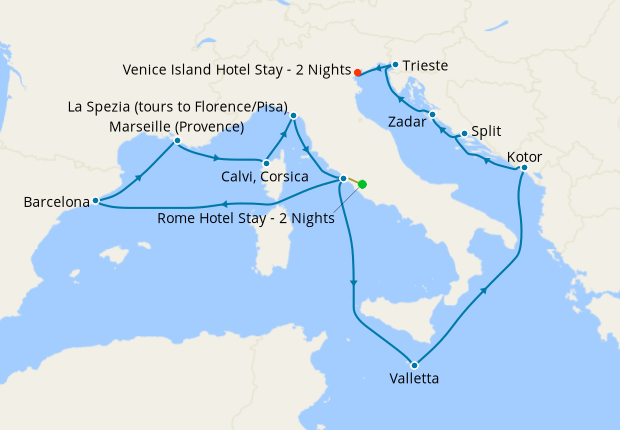 Cruise Itinerary Map