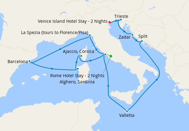 Cruise Itinerary Map