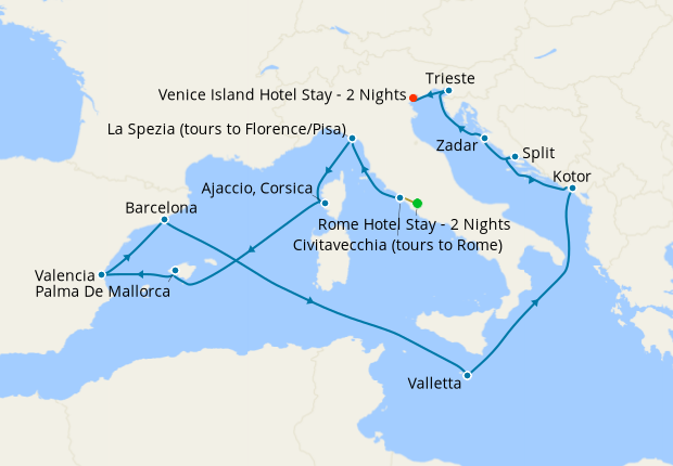 Cruise Itinerary Map