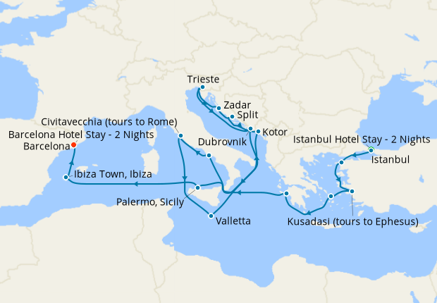 Cruise Itinerary Map