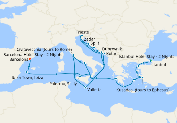 Cruise Itinerary Map