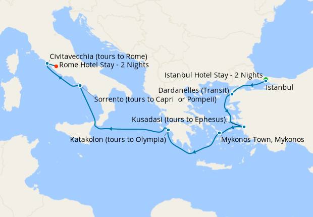 Cruise Itinerary Map