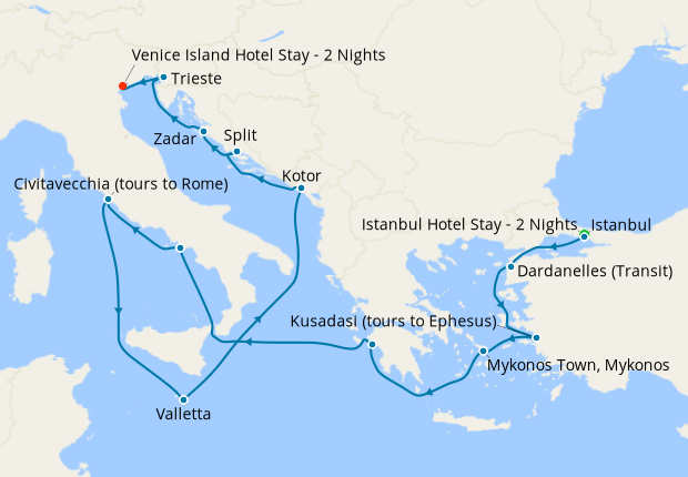 Cruise Itinerary Map