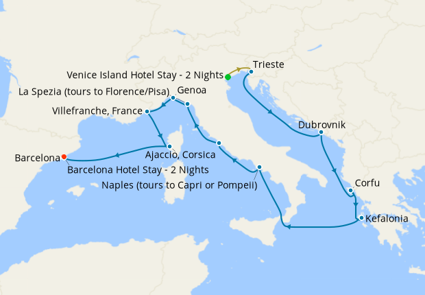 Cruise Itinerary Map