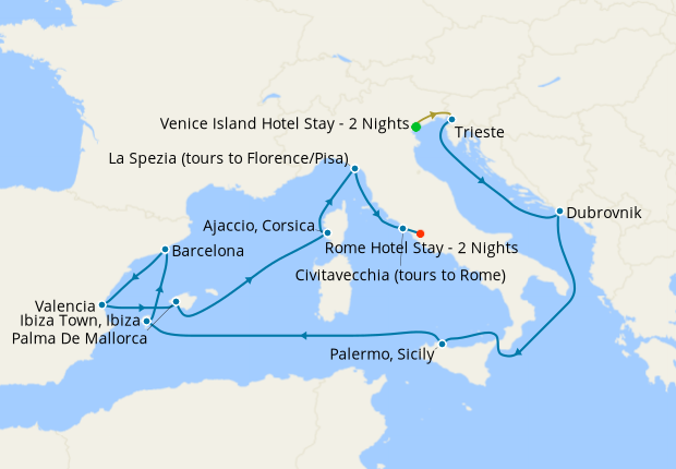 Cruise Itinerary Map