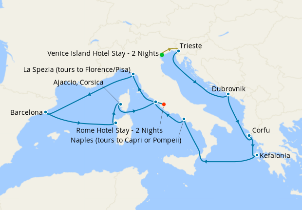 Cruise Itinerary Map