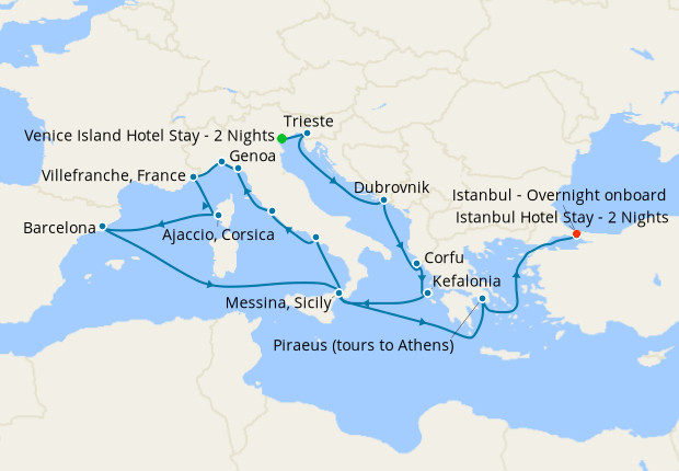 Cruise Itinerary Map