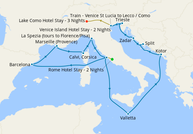 Cruise Itinerary Map