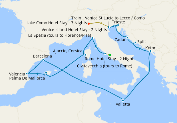 Cruise Itinerary Map