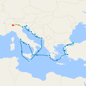 Lake Como, Venice & Istanbul Stays with Mediterranean, Adriatic & Greece from Istanbul