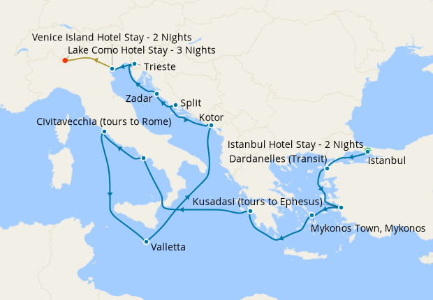 Cruise Itinerary Map