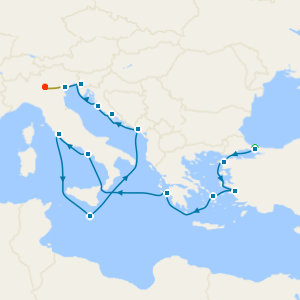 Lake Garda, Venice & Istanbul Stays with Mediterranean, Adriatic & Greece from Istanbul