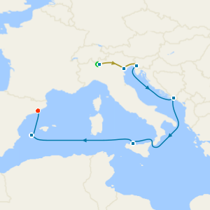 Lake Como, Venice & Barcelona Stays with Spain, Italy & Croatia from Trieste