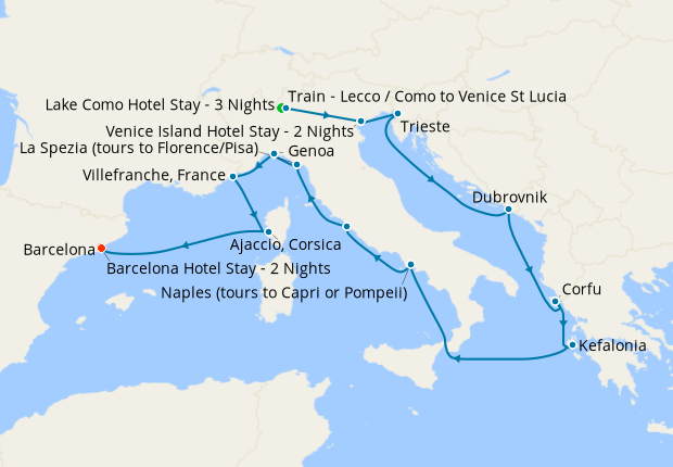Cruise Itinerary Map