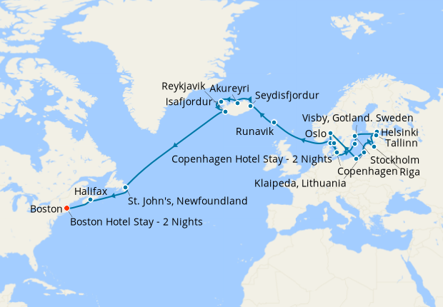 Cruise Itinerary Map