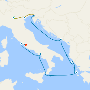 Lake Garda, Venice & Rome Stays withItaly, Greece & Croatia from Trieste