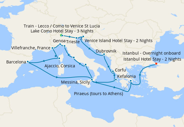 Cruise Itinerary Map