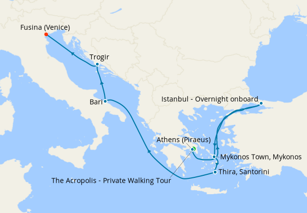 Cruise Itinerary Map