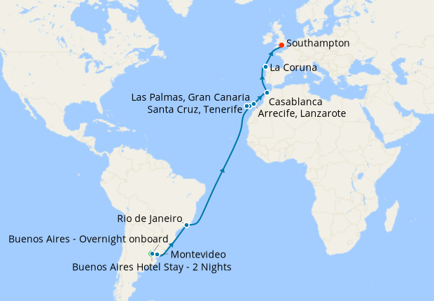 Cruise Itinerary Map