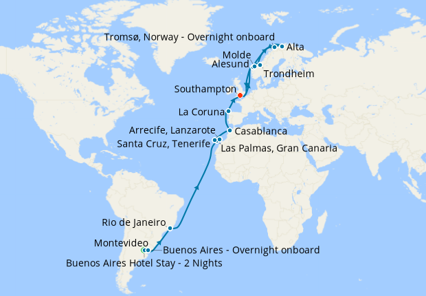 Cruise Itinerary Map