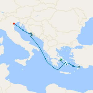 A Journey from Sunlit Cyclades to Adriatic Elegance from Athens with Acropolis Private Walking Tour