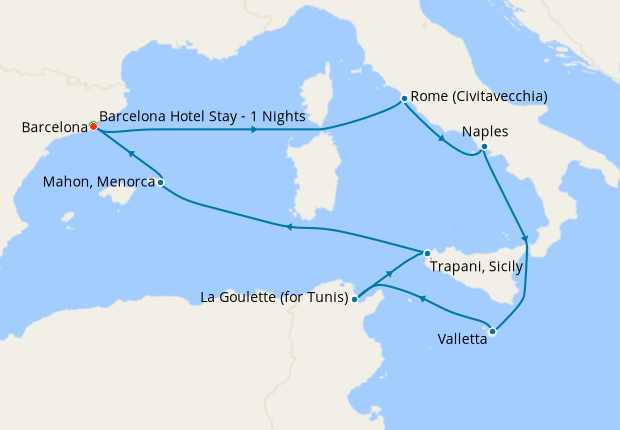 Cruise Itinerary Map