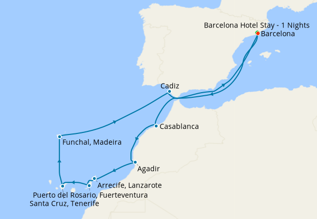 Cruise Itinerary Map