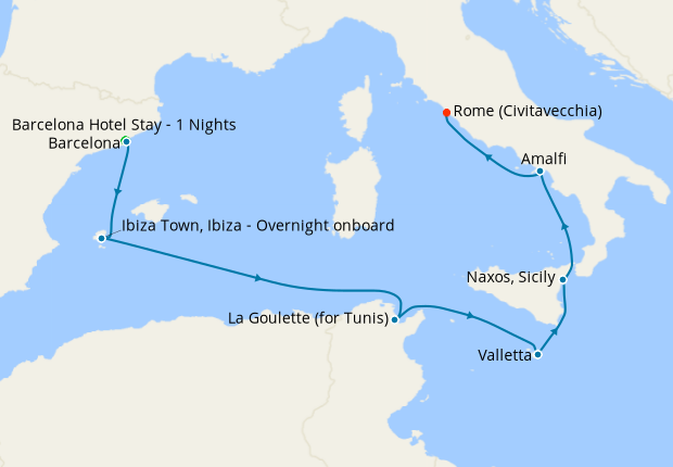 Cruise Itinerary Map