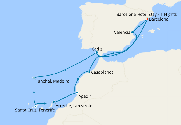 Cruise Itinerary Map