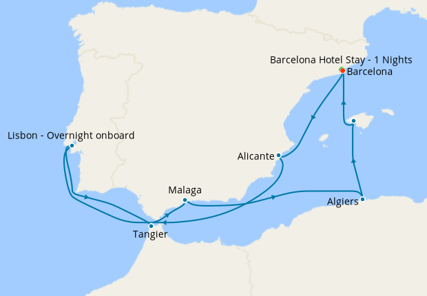 Cruise Itinerary Map