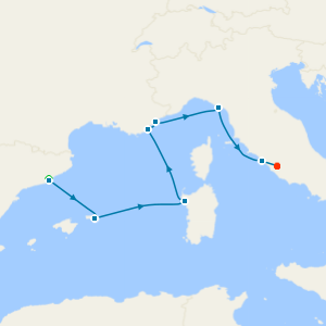 A Journey through Sparkling Bays & Riviera Radiance from Barcelona to Rome with Stays 