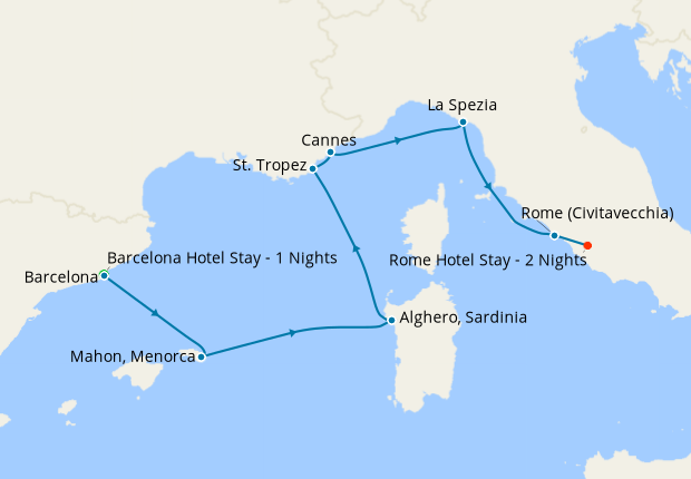 Cruise Itinerary Map
