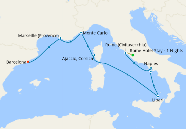 Cruise Itinerary Map