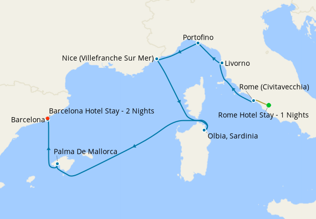 Cruise Itinerary Map