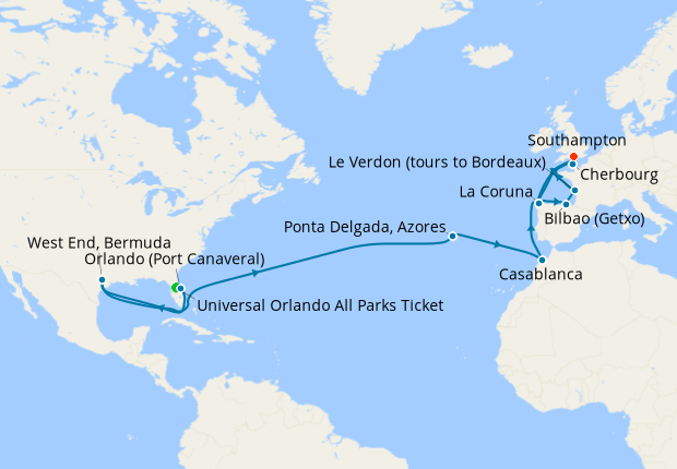 Cruise Itinerary Map