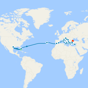 Mediterranean & Greek Isles Grand Adventure to Southampton from Ft. Lauderdale with Miami Beach Stay