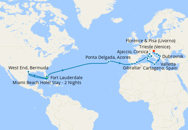 Cruise Itinerary Map