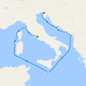Mediterranean with Italy & Croatia from Rome with Stay