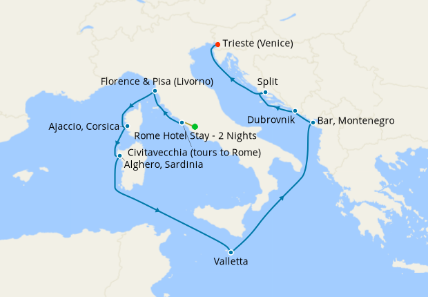 Cruise Itinerary Map