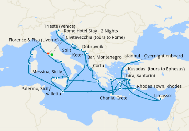 Cruise Itinerary Map