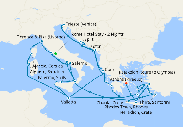 Cruise Itinerary Map