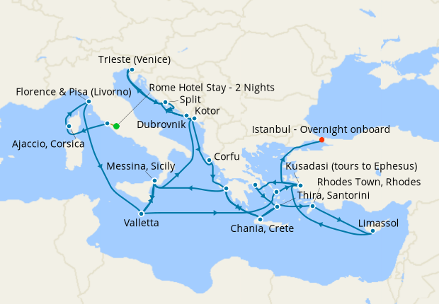 Cruise Itinerary Map