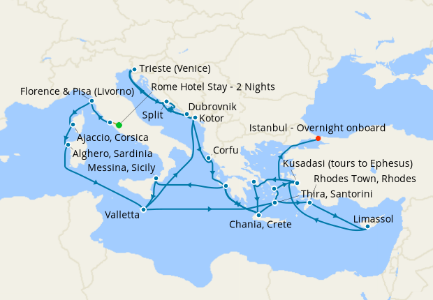 Cruise Itinerary Map