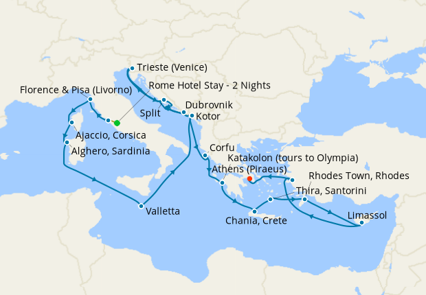 Cruise Itinerary Map