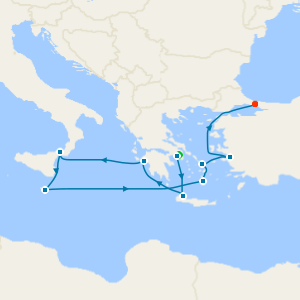 Mediterranean with Greek Isles & Turkey from Athens with Stay